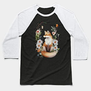 Fox Flower Baseball T-Shirt